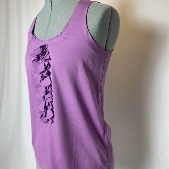 Purple Banana Republic Tank with ruffles. - Picture 2 of 11